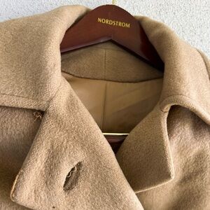 Vintage Warren Of Stafford 100% Wool Cape Women size Large Tan Camel